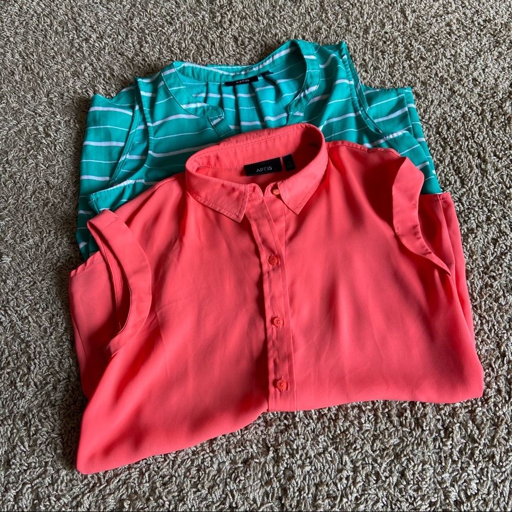 Two Apt 9 Sleeveless Blouses